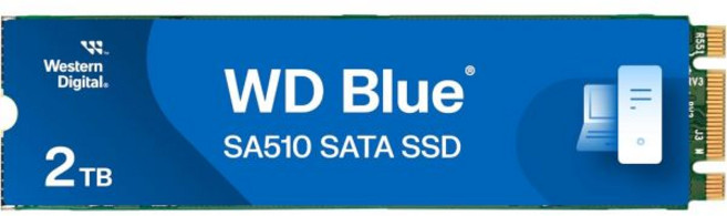 Western Digital 웨스턴 디지털 1TB WD 블루 SA510 SATA 내부 솔리드 스테이트 드라이브 SSD - III 6 Gbs M2 2280 최대 560 MBs W, New Generation, 2TB