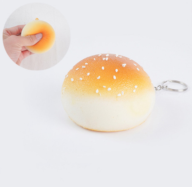 치프몰 말랑말랑 빵 열쇠고리 가방걸이, 1개, 참깨빵