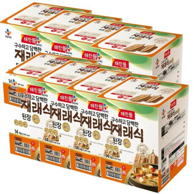 CJ 해찬들 구수하고 담백한 재래식된장, 8개, 14kg