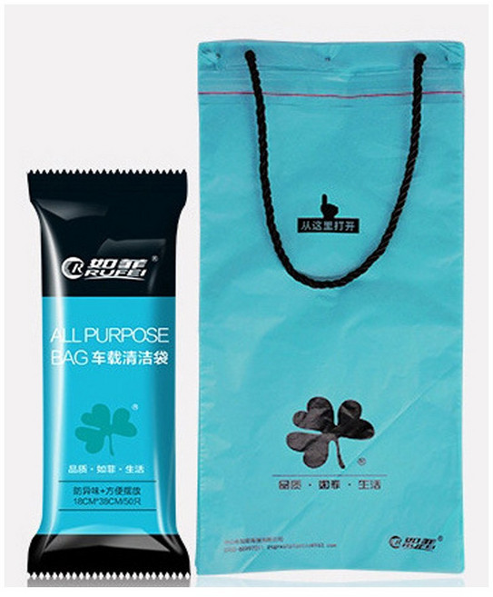 차량용 쓰레기봉투 걸이형 자동차 휴지통 냄새차단 일회용, 1개, 블루50매