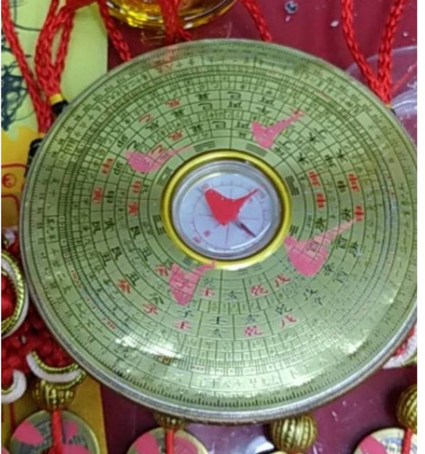佐運門 羅盤 指南針 太極八卦鏡 家居擺件 風水擺件, 1個, 開光