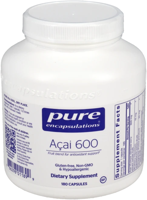 미국 Pure Encapsulations 아사이베리 Acai 600 180캡슐, 1개, 180정 - 쿠팡