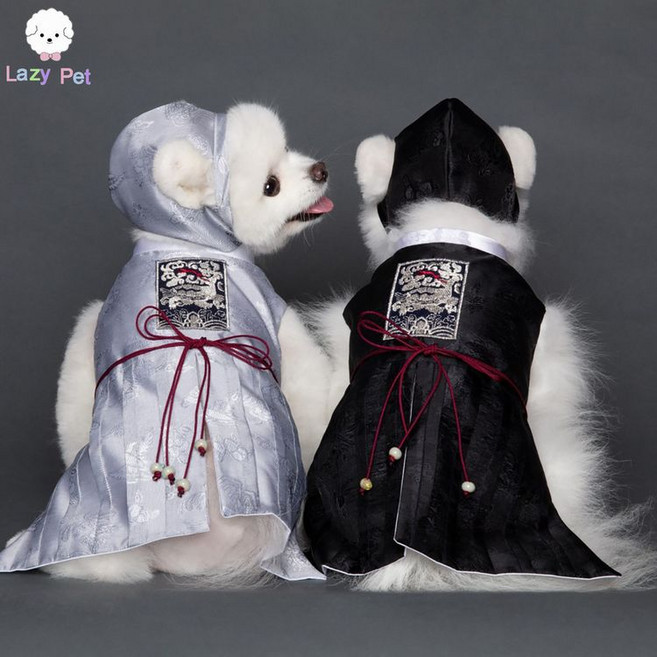 강아지 한복 반려견 명절 강아지옷 애견옷, 블랙 한복, 1개