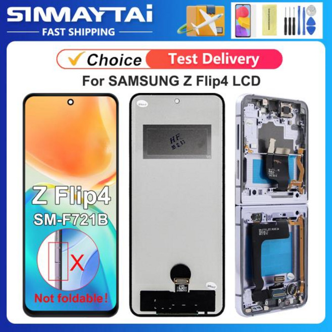 테스터기 된 삼성 Z Flip4 5G SM-F721B 4 LCD 디스플레이 터치 스크린 디지타이저 어셈블리 교체품