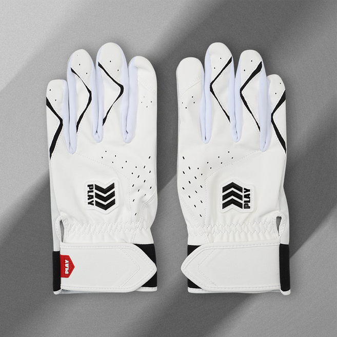 윌비플레이 야구 배팅장갑 양손착용, 1개, 블랙/화이트