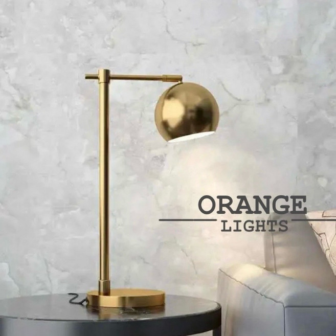 金色直立閱讀燈 質感桌燈 厚實底座 書房燈 輕奢檯燈, 電鍍金底座,不含燈泡