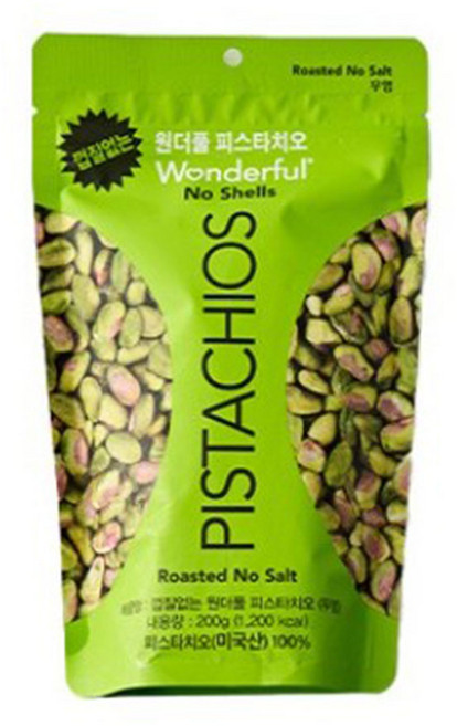 [원더풀] 껍질없는 피스타치오 (무염), 200g, 3개