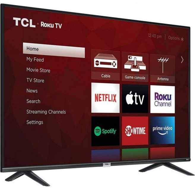 TCL 55인치 4시리즈 4K UHD HDR 스마트 Roku TV – 55S435 2021년형, 55 in, TV Only