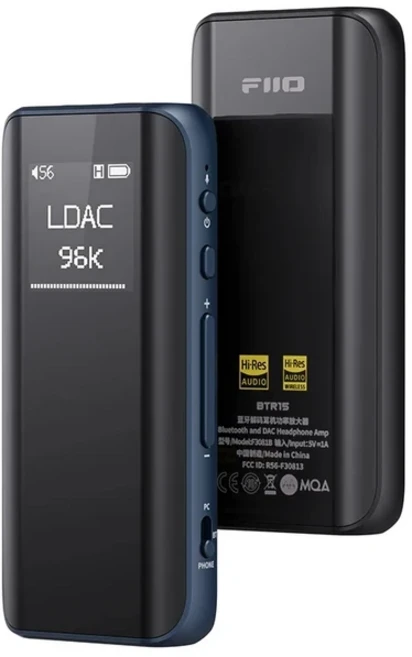 FiiO BTR15 Bluetooth 5.1 헤드폰 앰프 DSD256 수신기 MQA LDACaptX 적응형 3.5mm4.4mm 출력 케이스 sk-bt, 02 Blue with free case