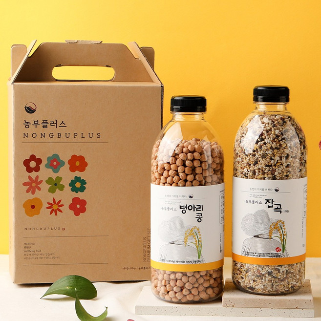 농부플러스 병아리콩 잡곡 2병선물세트