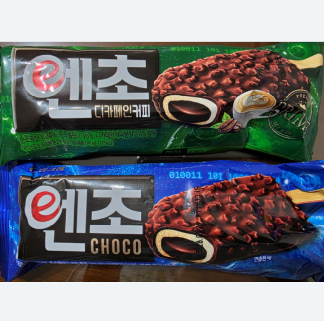 빙그레 엔초 디카페인 커피 스틱 아이스크림, 80개, 85ml