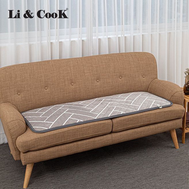 리앤쿡 온열방석쇼파용 탄소 전기매트 3단계 온도조절 전기방석 전자파차단 슈퍼싱글 더블, 슈퍼싱글(1인용) 50 X 140cm(+-5cm), 그레이