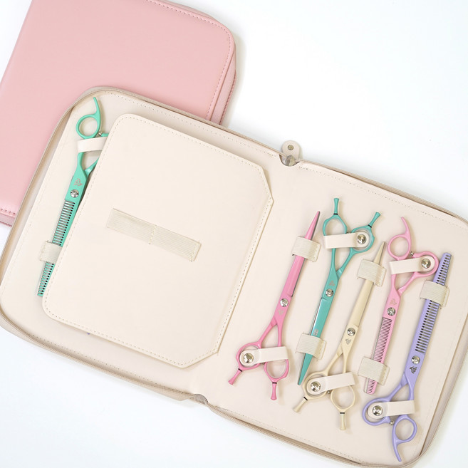 흑조 미용 가위집 케이스 학원 가방 10정, 1개, 네이비