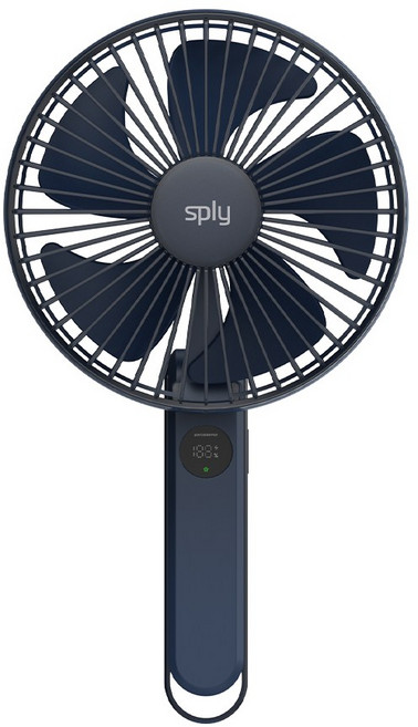 스플리 에어리즈 빅팬 폴딩 접이식 무선 핸디 휴대용 선풍기, 네이비, SP-AIR-RIZ