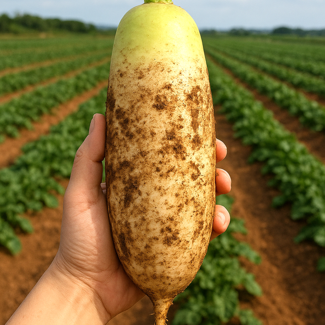 가락삼촌 국내산 25년 햇 무 5kg 10kg 20kg, 1박스, 국내산 햇 무우 5kg(2~3개)