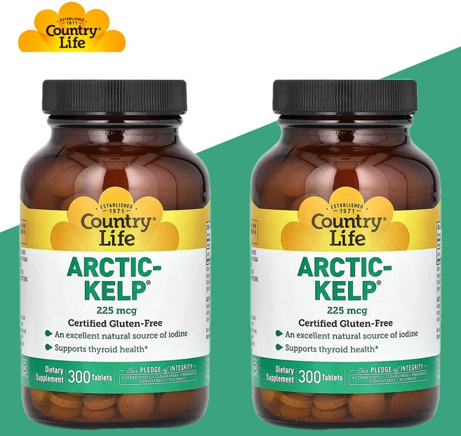 Country Life Arctic Kelp 225mcg 300정 2개 - 쿠팡