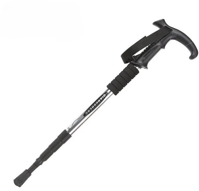 등산 스틱 야외 여행용 지팡이 알루미늄 망원경 텔레스코픽 하이킹 폴, 3. Silver