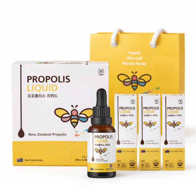 디어패밀리 뉴질랜드 마누카꿀 프로폴리스 리퀴드 3개입 선물세트, 3개, 30ml