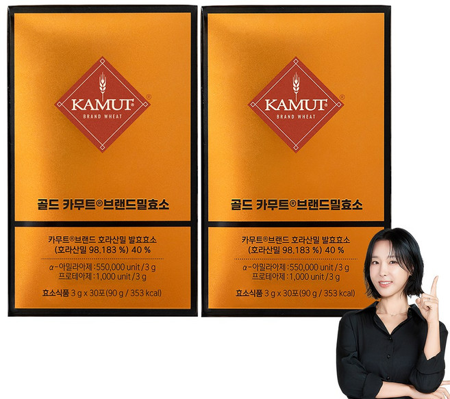 그레인온 골드 카무트 브랜드밀 효소, 90g, 2개