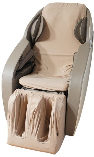 [더퍼] 국산 안마의자 가죽 천갈이 등판 덮개 등패드커버 좌판 일체형 보풀없는 고급 커버링, 베이지