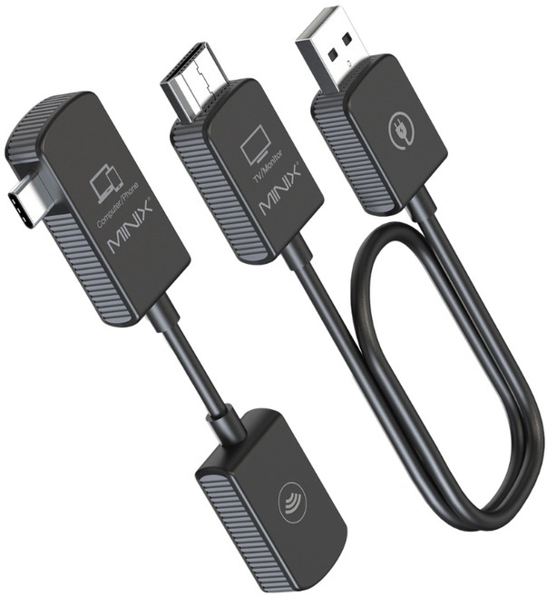 MINIX無線USB-C轉1080P HDMI無線傳輸器 高清影音 即插即用, 1個, C1