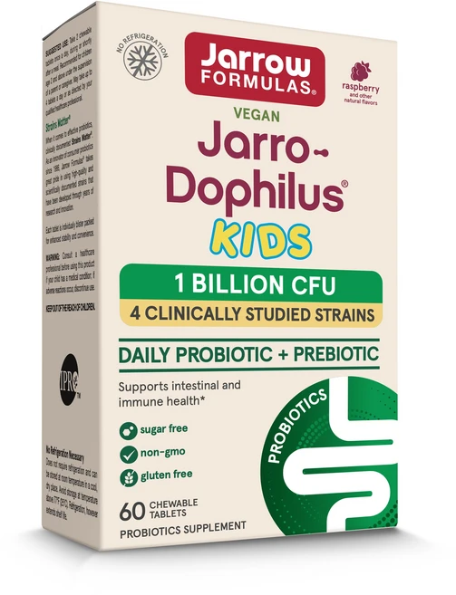 재로우 재로우-도필러스 키즈 프로바이오틱 + 프리바이오틱 내추럴 라즈베리 어린이 유산균 츄어블 타블렛, 60정, 1개 - 쿠팡