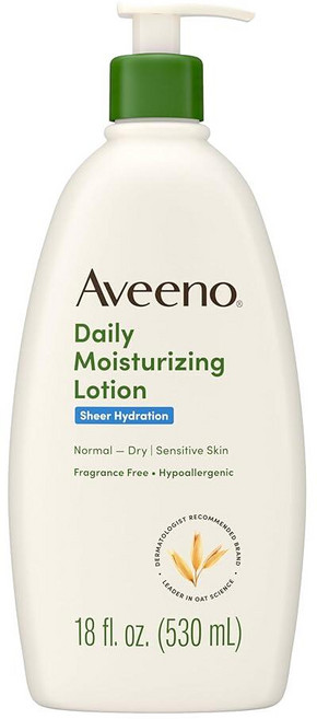Aveeno 쉬어 하이드레이션 데일리 모이스처라이징 무향 로션 530ml, 1개