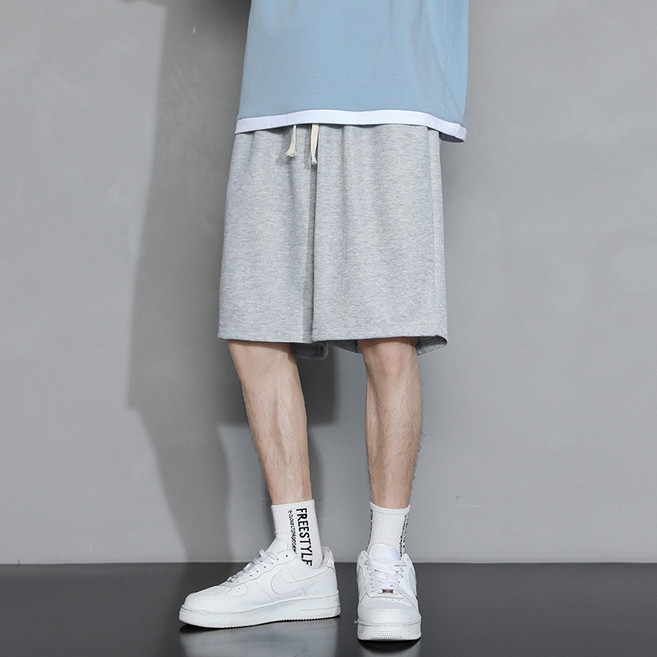 【港風百搭】男士短褲 五分褲 運動短褲 休閒短褲 寬鬆薄款 純色大碼 夏季透氣 街頭潮流穿搭