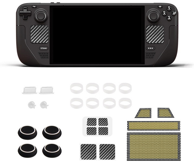 스팀덱 OLED 갈림방지 먼지방지 필터 캡커버 아키토모 올케어세트, 화이트, 1개