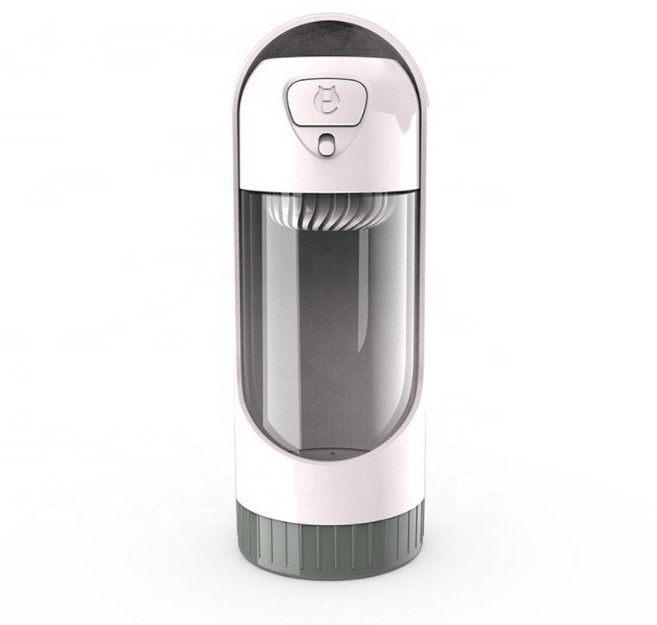 [퍼피니스] 반려견 휴대용 슬라이드 산책 물병 (300ml), 연핑크, 1개