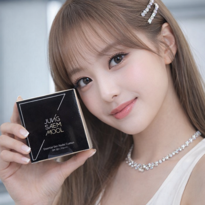 정샘물 에센셜 스킨 누더 쿠션 SPF50+ PA+++ 14g 본품+리필 밀착 커버 촉촉한 쿠션팩트 자연스러운 피부표현, 정샘물 롱웨어 쿠션-미디엄 딥+리필, 1개