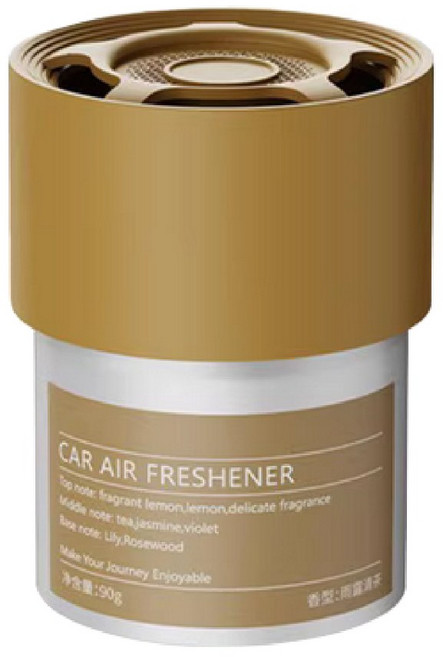 汽車香氛罐 車內擴香 芳香劑 固體香氛 清新空氣 車用裝飾, 1個, 雨露清茶-90g
