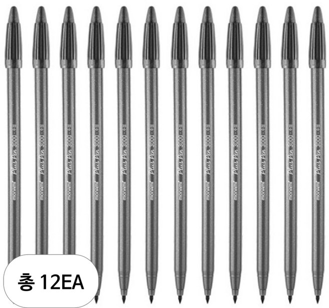 모나미 3000 피그먼트 프러스펜 0.4mm, NG 5 아이언그레이, 12개