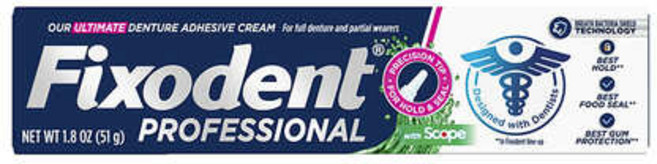 Fixodent Professional Plus Scope 틀니 접착제 크림 51g 3팩, 1개입