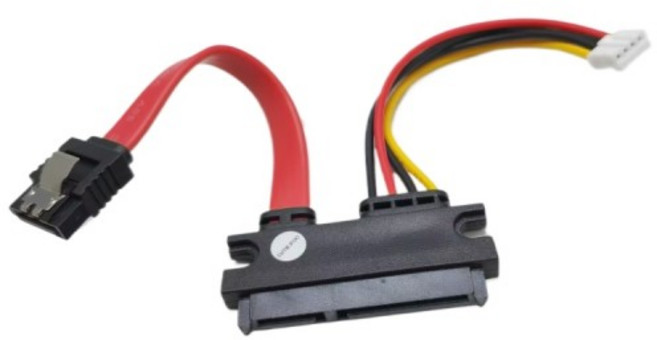 22P 715 22핀SATA 하드 디스크 드라이브 PH2.0 소형 4핀 전원 데이터 케이블 2in1 CD/DVD HTPC HIN 미니 IT, 1개