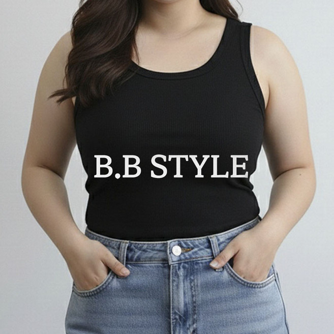 77-120 빅사이즈 날씬해보이는 골지 나시 5XL 이너나시 민소매 / 메이븐나시