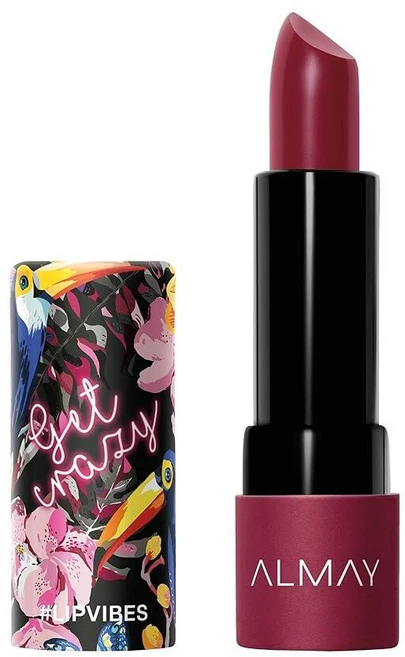 Almay Lip Vibes 립스틱 비타민 E 오일 및 시어 버터 함유 매트 피니시 저자극성 Eat Cake 4g(0.14온스), 009 Get Crazy - 쿠팡