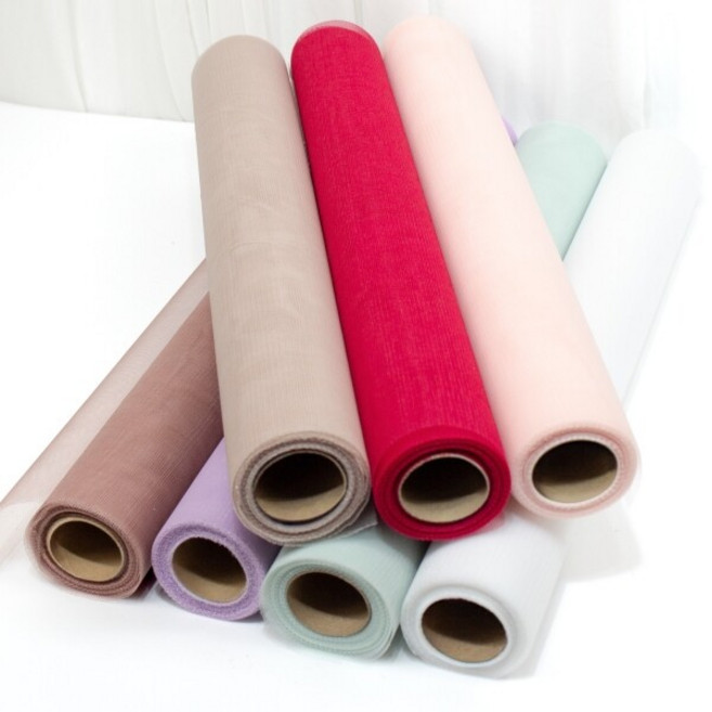 (모란) 펄 실크망사 꽃포장지 선물 포장지, 10YD, 7. 화이트