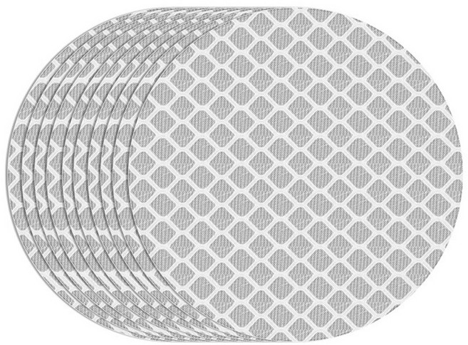 차량 리플렉터 밤운전 안전운전 반사판 스티커, 원형 화이트, 1개