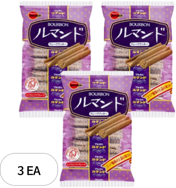 부르본 루몽드 크레페 쿠키, 3개, 88g