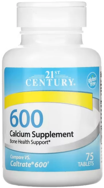 21세기센트리 칼슘 600mg 75정 미네랄 탄산칼슘 말토덱스트린 스테아린산마그네슘, 2개 - 쿠팡