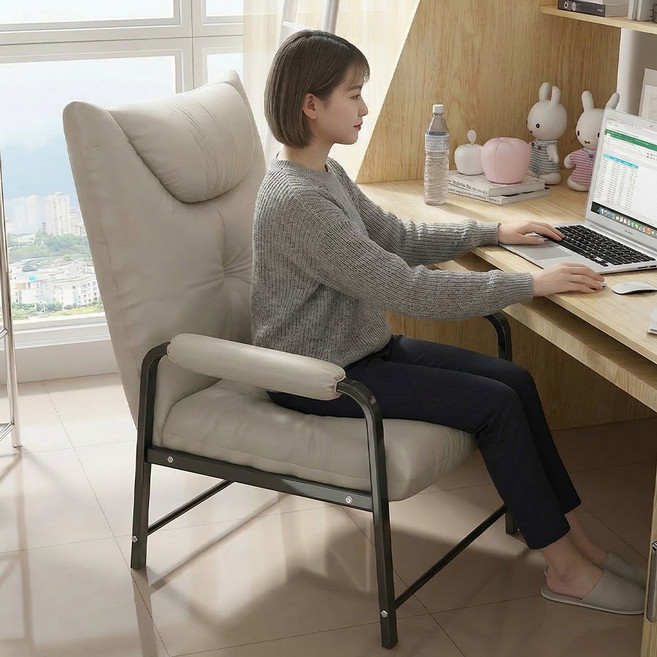 Takata 접이식침대 리클라이너 각도조절 발받침 포함 사무실 낮잠용 폴딩베드, 화이트