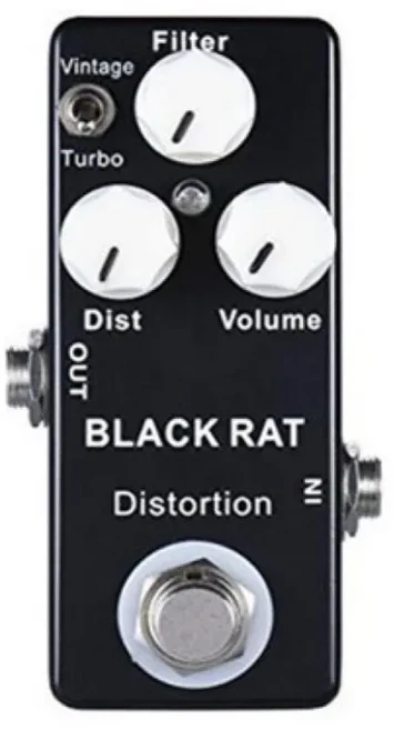 일렉트릭 기타 페달 디스토션 오버드라이브 B-BOX 블루 딜레이 크레이지 톤 블랙 랫 미니 스크레머, 03 BLACK RAT