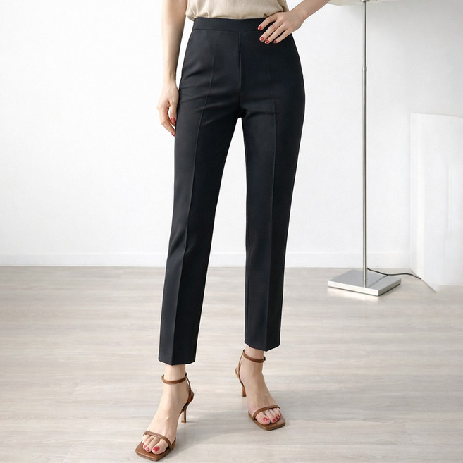 [여름8부 세미일자] 에이플심플 여성 사방스판 일자팬츠 8~9부/키작녀 바지