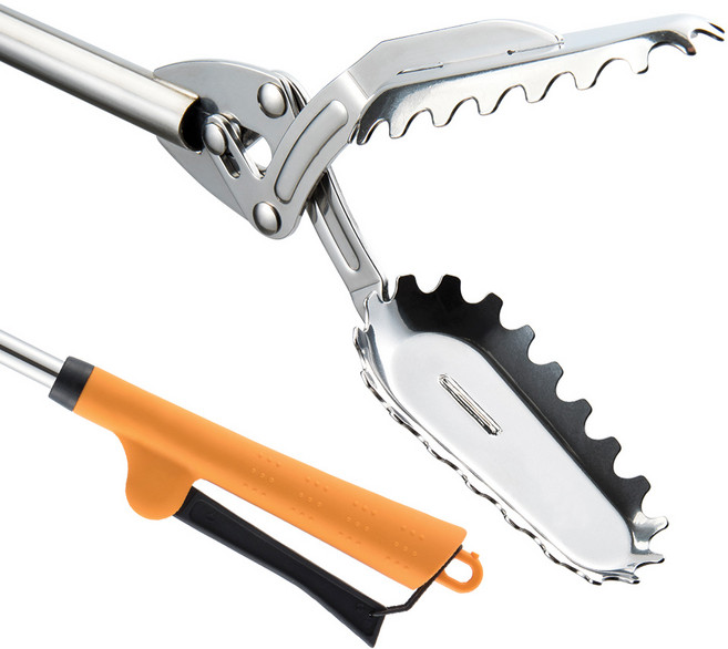 에프티에이치 캠핑 해루질 청소 신발 스텐 악어 만능 집게 70cm, 주황색, 1개