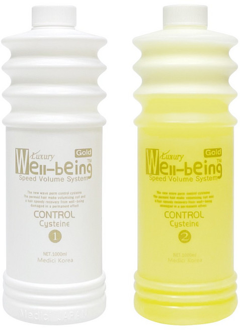 [메디쉬제팬] 럭셔리 웰빙 스피드 골드 볼륨 펌 1제1000ml+2제1000ml, 1개