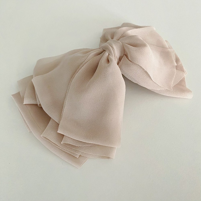 쉬폰리본핀 풍성한 로맨틱 볼레르 왕리본핀 여리여리 리본 디어망고 국내제작