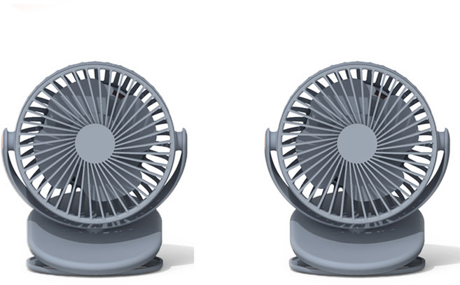 샤오미 1+1 SOLOVE 탁상형 F3 클립형 핸디 미니 선풍기 360회전 USB충전 2개입, 블루+블루, 샤오미 F3 선풍기