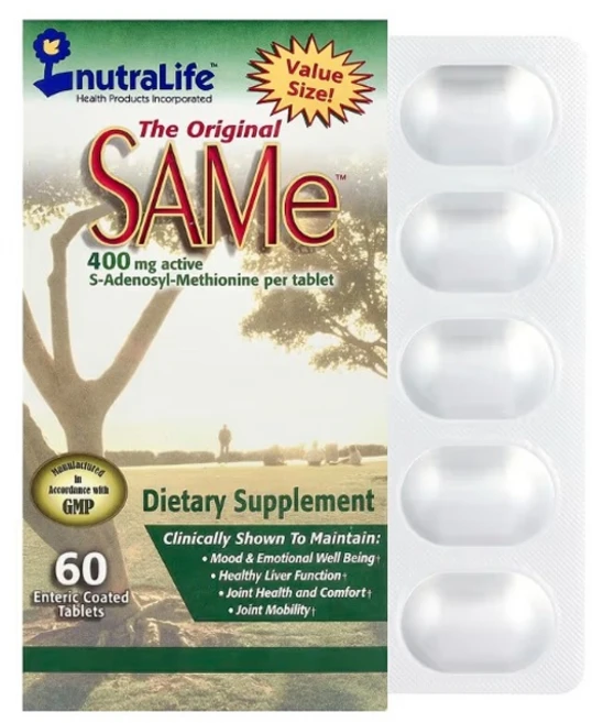NutraLife The Original SAMe 샘이 400mg 60정, 1개 - 쿠팡