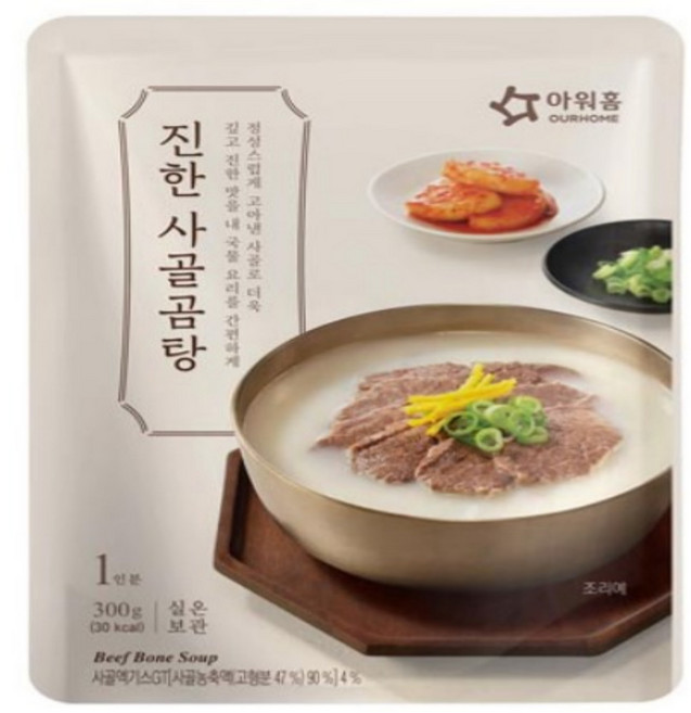 아워홈 담백한 사골곰탕, 350g, 4개